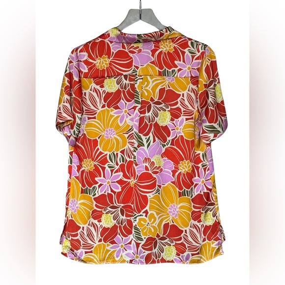 DR2 Satin Tropical Button Up NWOT - Picture 4 of 4